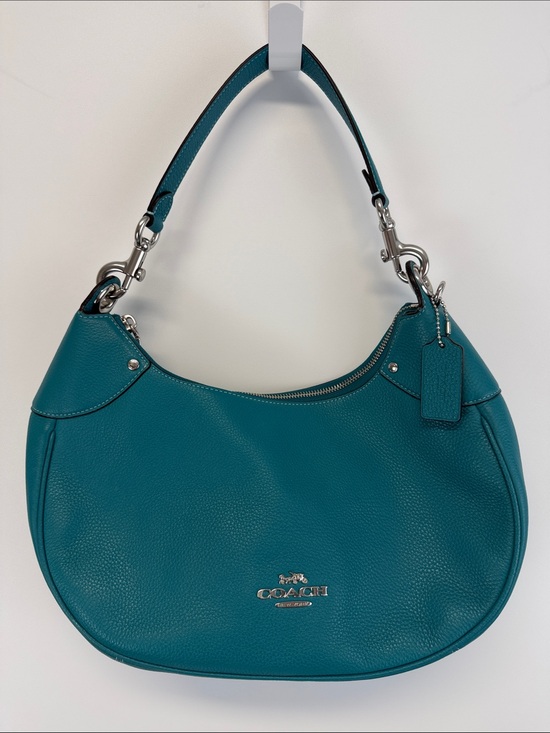Coach Handbags - Coach Mara Teal Pebble Leather Hobo Crossbody Bag Wristlet Strap CI790